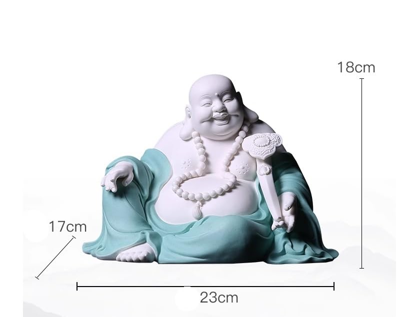 Amazon｜仏像 大仏 仏陀 9 インチセラミック笑う仏像ハッピーかわいい